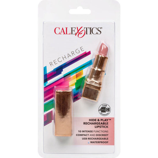 CALEXOTICS - HIDE &amp; PLAY - LÁPIZ LABIAL RECARGABLE BALA ROSA SUAVE
