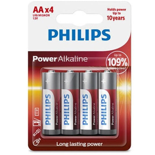 PHILIPS - PILAS ALCALINAS PHILIPS POWER AA LR6 * 4