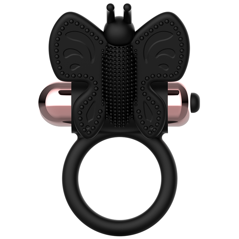 COQUETTE CHIC DESIRE - BUTTERFLY RING WITH BLACK/GOLD VIBRATOR