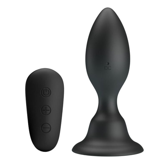 MR PLAY - PLUG ANAL NEGRO CON CONTROL REMOTO VIBRADOR