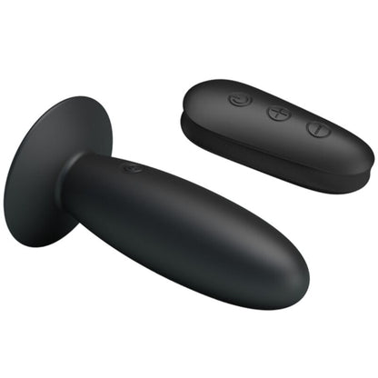 MR PLAY - PLUG ANAL NEGRO CON CONTROL REMOTO VIBRADOR
