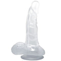 Baile - Dildo Realístico Com Ventosa E Testículos 16.7 Cm Transparente