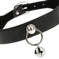Coquette Chic Desire - Collar De Cuero Vegano Accesorio Mujer Cascabel/Aro