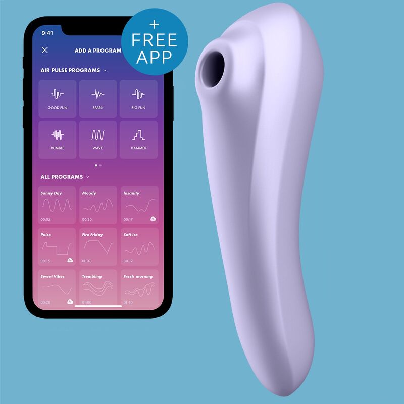 SATISFYER - VIBRADOR DE MUÑECA DE AIRE MAUV DUAL PLEASURE