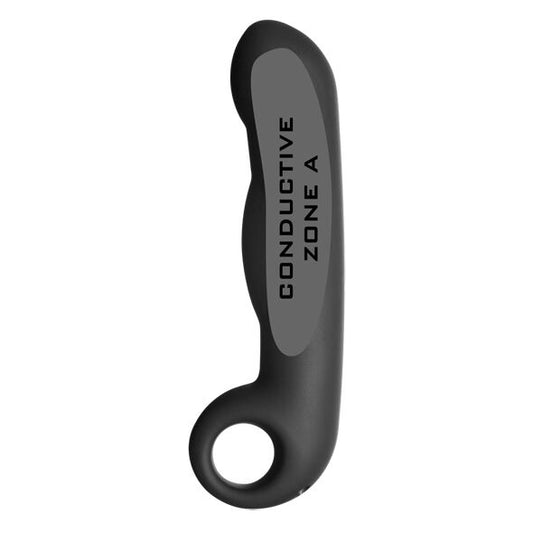 ELECTROSTIM - OVID BLACK SILICONE DILDO