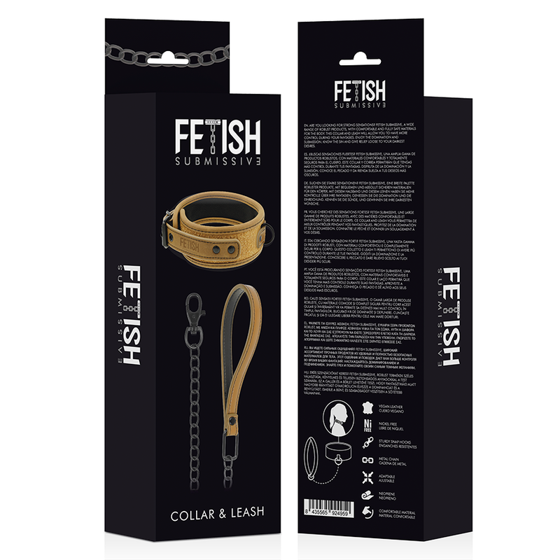 FETISH SUBMISSIVE ORIGIN - NEOPRENE LINED CHAIN NECKLACE