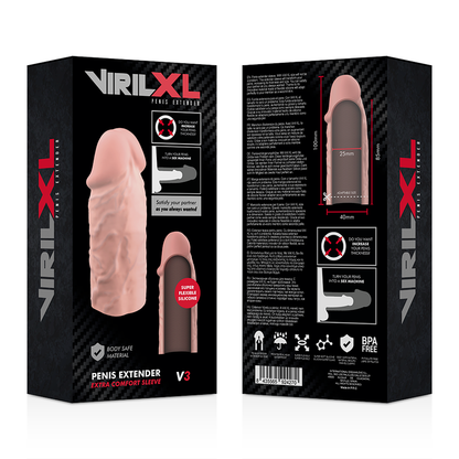 VIRILXL - EXTENSIÓN DE PENE NATURAL DE SILICONA LÍQUIDA V3