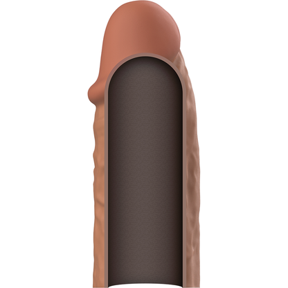 VIRILXL - EXTENSIÓN DE PENE DE SILICONA LÍQUIDA V3 MARRÓN