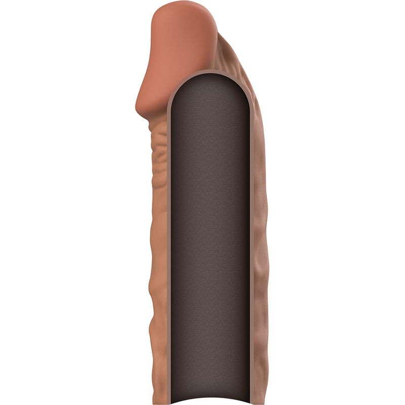VIRILXL - EXTENSIÓN DE PENE DE SILICONA LÍQUIDA V5 MARRÓN