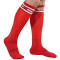 Macho - Meias Compridas Tamanho Único Vermelho