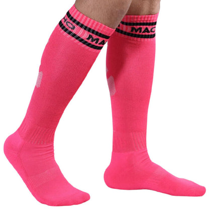 Macho - Meias Compridas Tamanho Único Vermelho