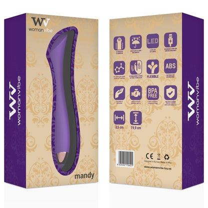 WOMANVIBE - VIBRADOR RECARGABLE DE SILICONA PUNTO "K" MANDY