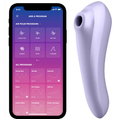 SATISFYER - VIBRADOR DE MUÑECA DE AIRE MAUV DUAL PLEASURE