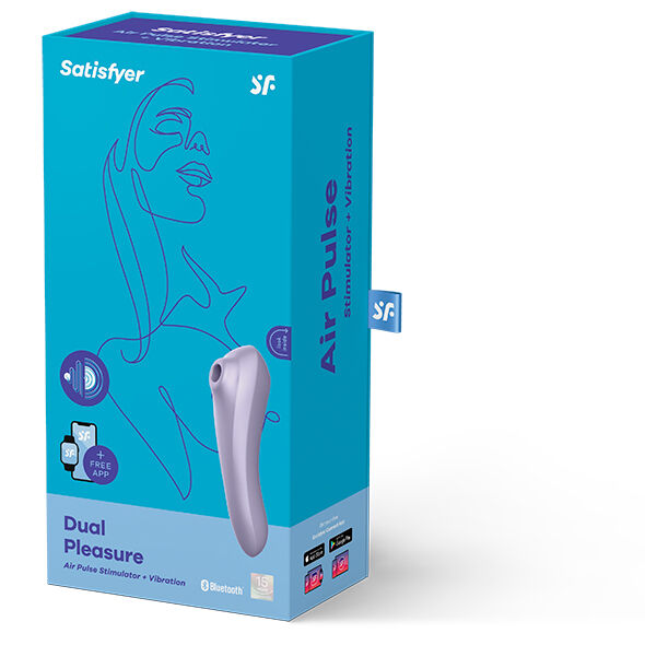 SATISFYER - VIBRADOR DE MUÑECA DE AIRE MAUV DUAL PLEASURE