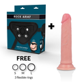 Rockarmy - Arnês + Dildo Silicone Líquido Premium Avenger 19 Cm -O- 3.98 Cm