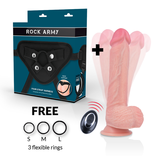 ROCKARMY - ARC + VIBRADOR DE SILICONA LÍQUIDA PREMIUM CONTROL REMOTO APACHE 20,5 CM -O- 4,62 CM