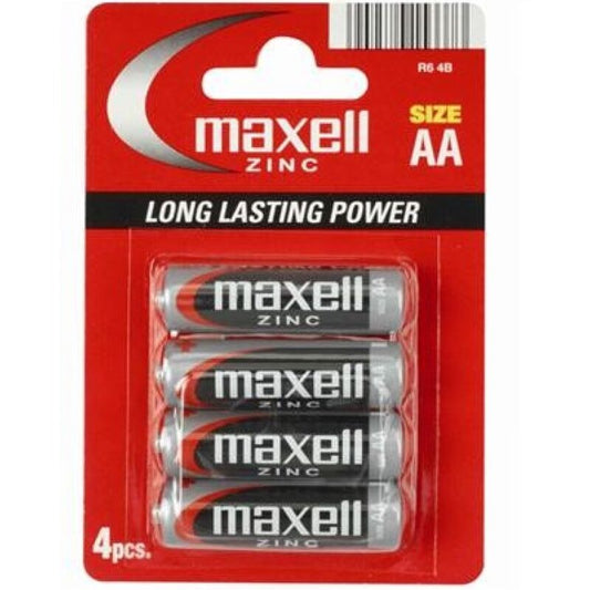 MAXELL - SALINA PILA MANGANESO AA R6 * 4 UNIDADES