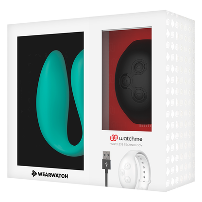 WEARWATCH - WATCHME AQUAMARINE/JET DUAL TECHNOLOGY VIBRATOR