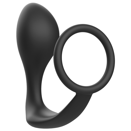 ADDICTED TOYS - BLACK SILICONE RING ANAL PLUG